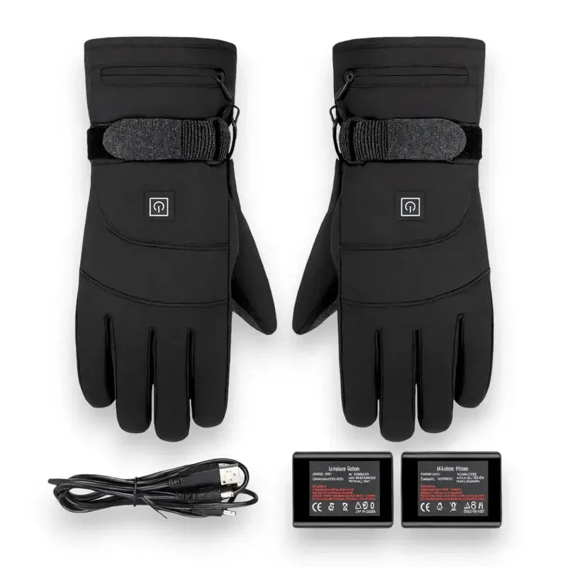 USB Plug Electric Heated Gloves with Touchscreen Finger for Men Women Winter Hands Warmer Thermal Gloves Windproof for Cold Weather Outdoor Activities