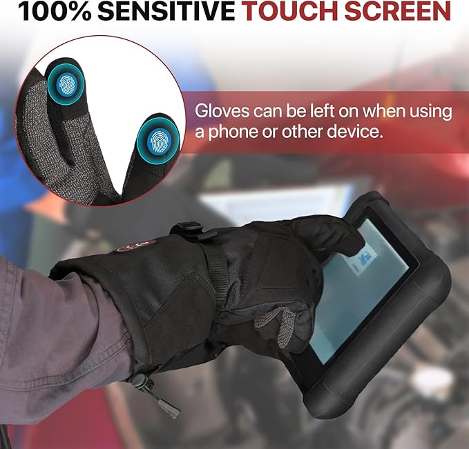 USB Plug Electric Heated Gloves with Touchscreen Finger for Men Women Winter Hands Warmer Thermal Gloves Windproof for Cold Weather Outdoor Activities